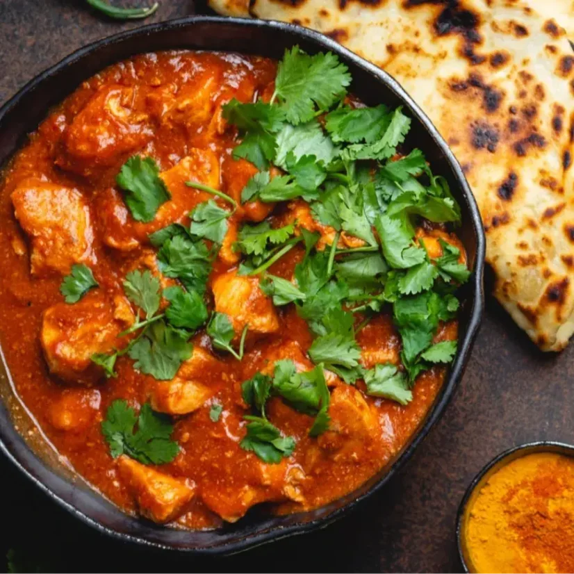 Adventure Menu Chicken Tikka Masala with basmati rice