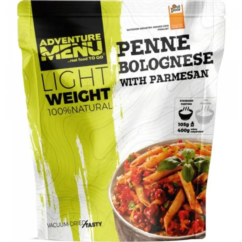 Adventure Menu Penne s Bolonskou omáčkou a parmesanom