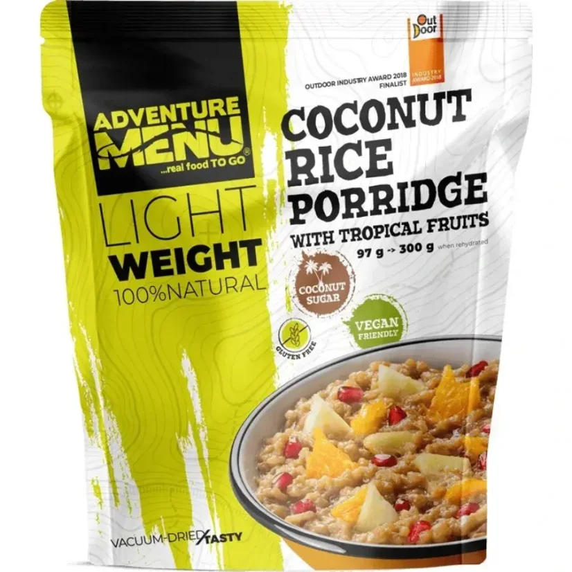 Adventure Menu Ryžovo-kokosová kaša s tropickým ovocím