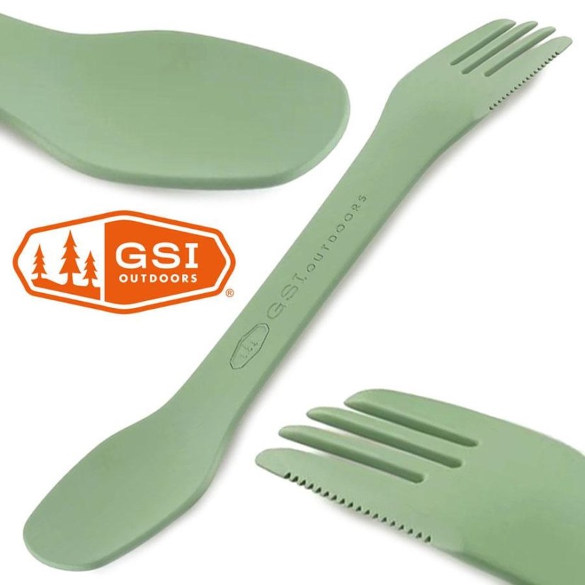 GSI Outdoors Tekk spork - Příbor 3v1 Zelený