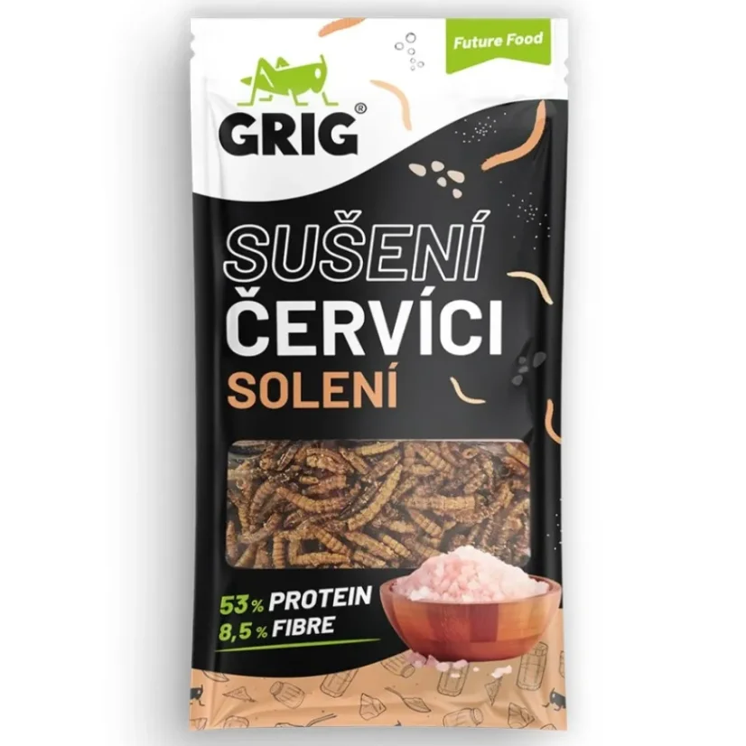 Grig Křupaví červíci Sůl 13g