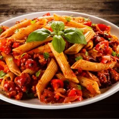 Adventure Menu Penne Bolognese with Parmesan Adventure Menu Penne Bolognese with Parmesan