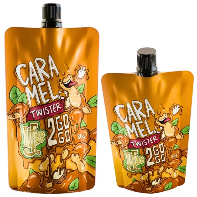Orechový krém v kapsičke LifeLike 2GOGO Caramel twister