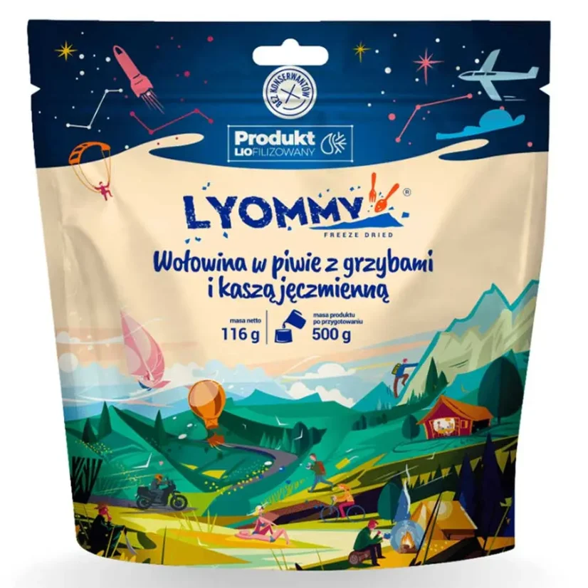 Lyommy Hovězí na pivu s houbami a ječnými kroupami