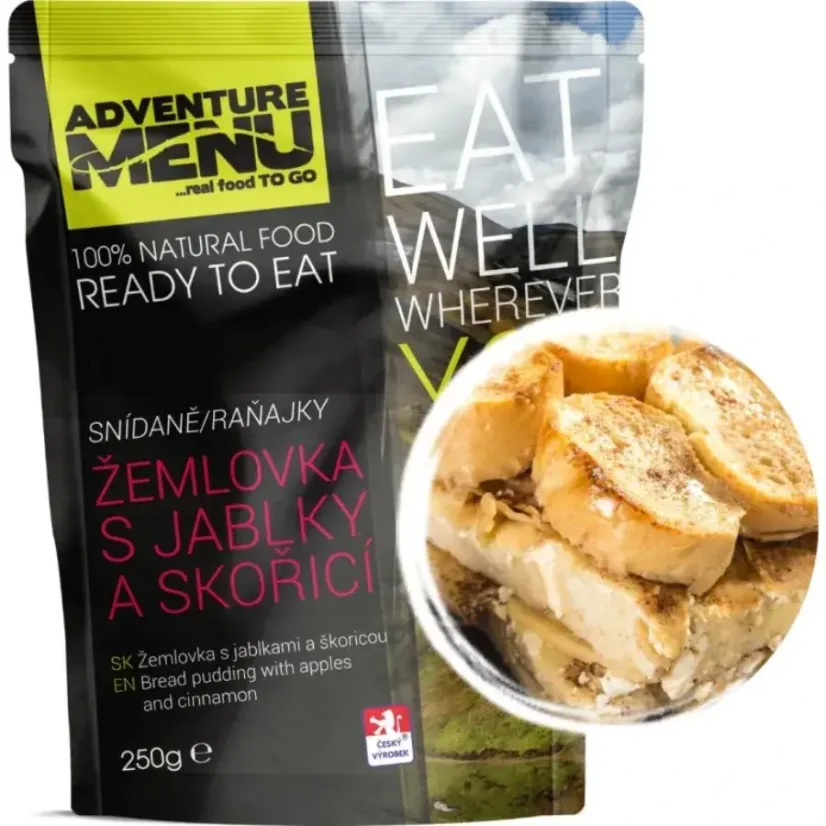 Adventure Menu Žemľovka s jablkami a škoricou