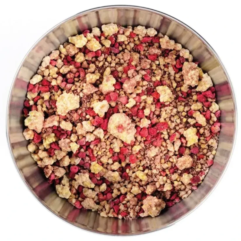 Lyofood Kaše z prosa s malinami a mletým jeřábem černým v kokosovém mléce