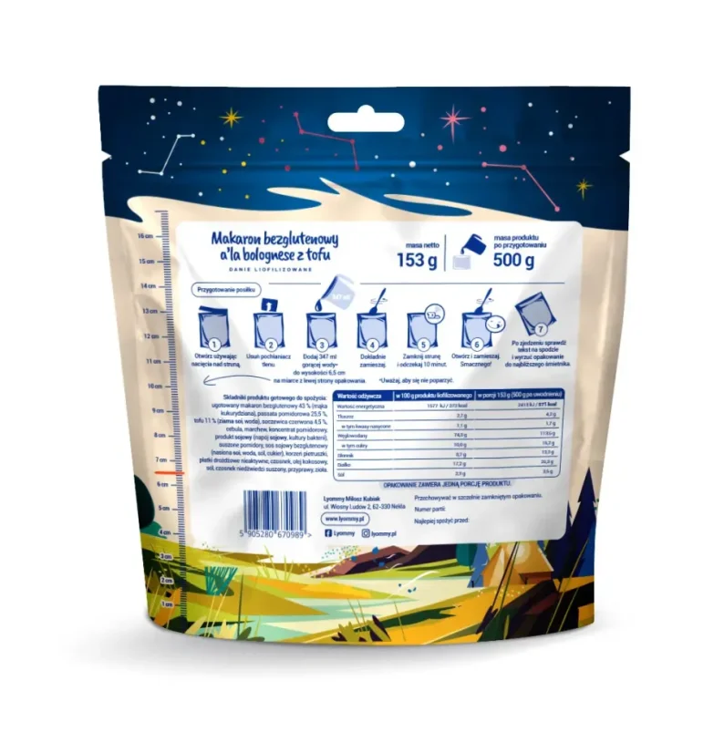 Lyommy Makaron bezglutenowy a’la bolognese z tofu
