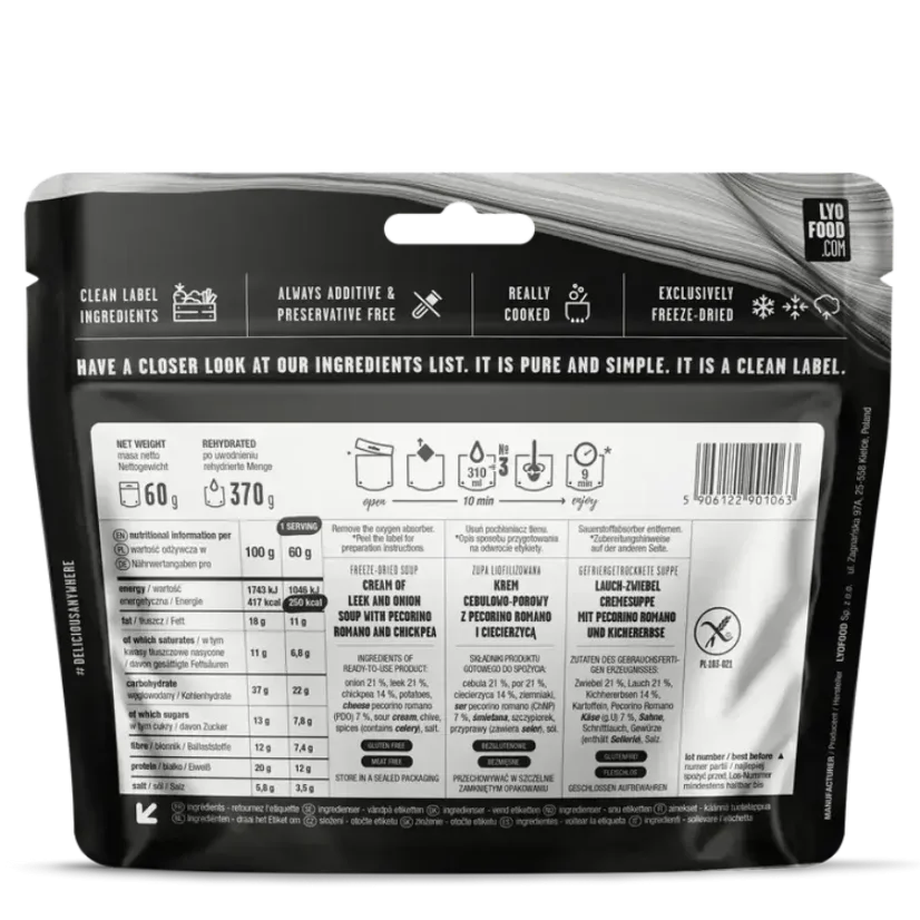 Lyofood Creamy Leek & Onion Soup