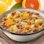 Adventure Menu Coconut rice porridge with tropical fruits