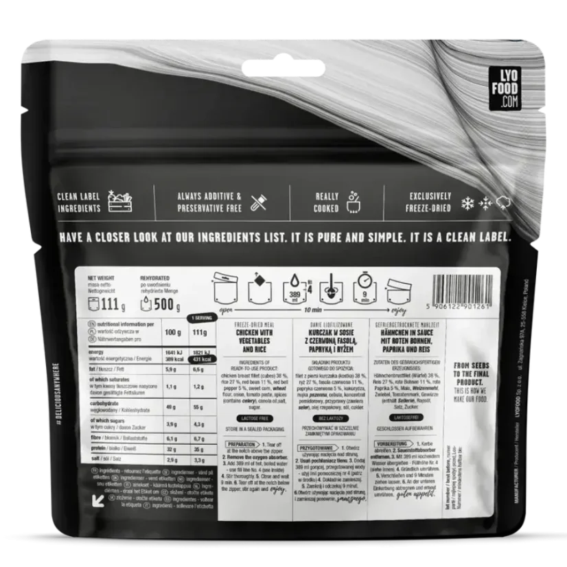 Lyofood Chicken with vegetables and rice