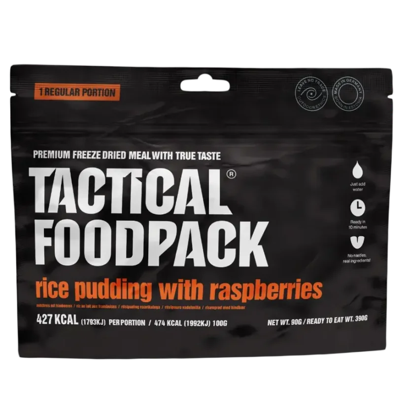 Tactical Foodpack Rice pudding with Raspberries