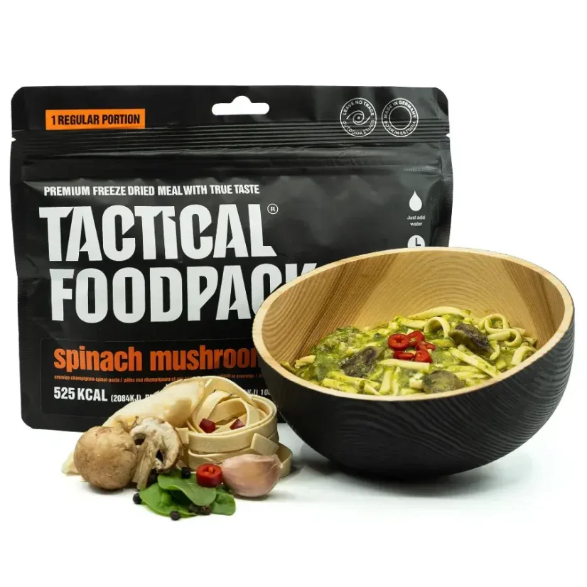 Tactical Foodpack Cestoviny linguine so špenátom a hubami