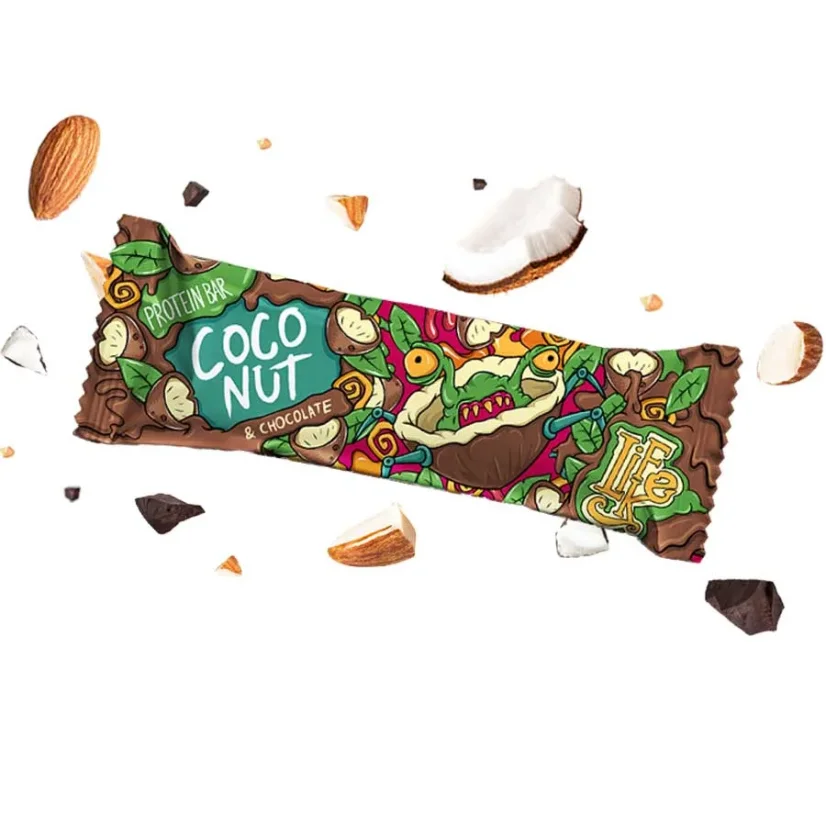 LifeLike Protein bar Coconut & Chocolate se sladidlem