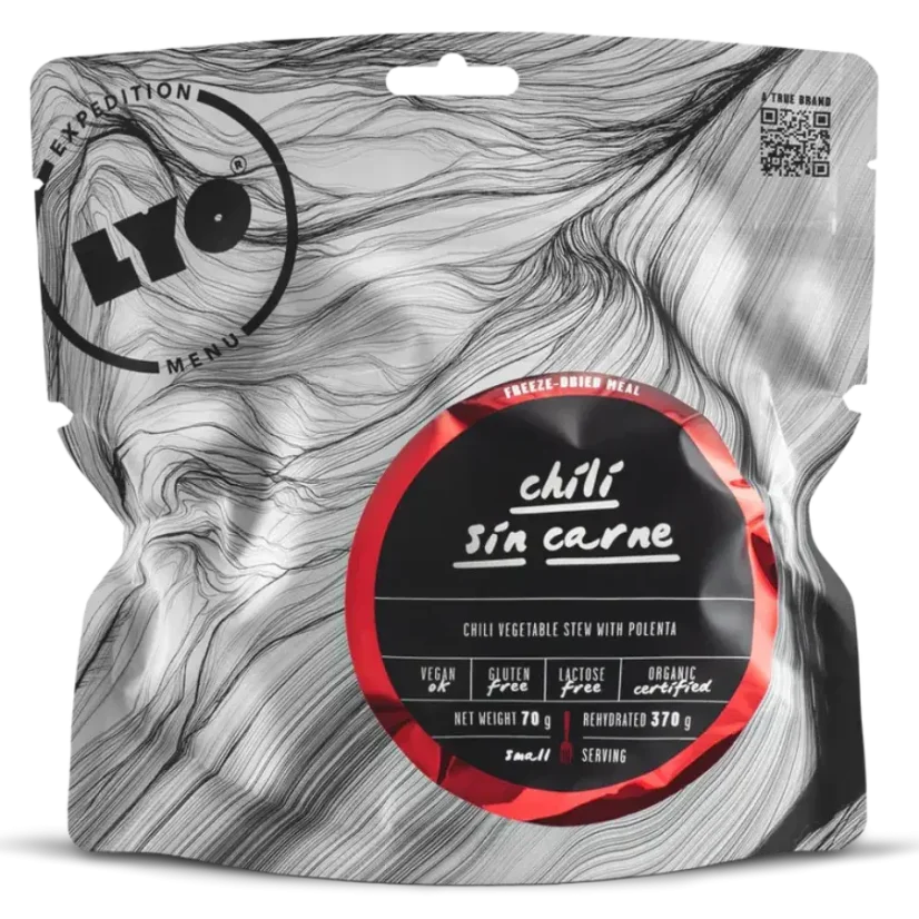 Lyofood Chili sin Carne (kaše z kukuřičné polenty se zeleninou a bez masa)