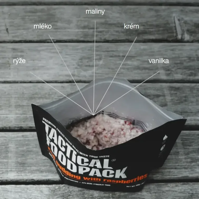 Tactical Foodpack Rice pudding with Raspberries