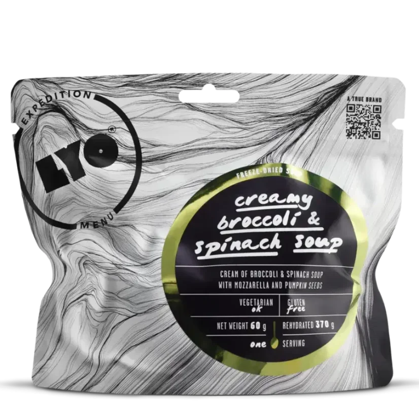 Lyofood Krémová brokolicovo-špenátová polévka s mozzarellou