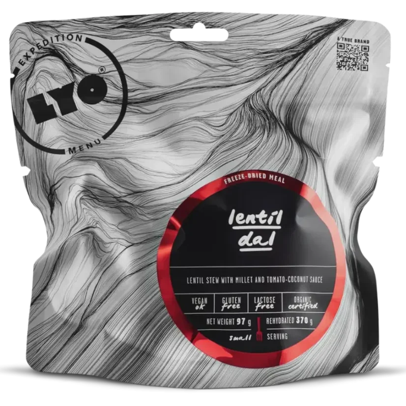 Lyofood Čočkový Dhal - kaše z jáhel a čočky v rajčatovo-kokosové omáčce