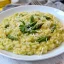 Adventure Menu Creamy risotto with asparagus and broccoli