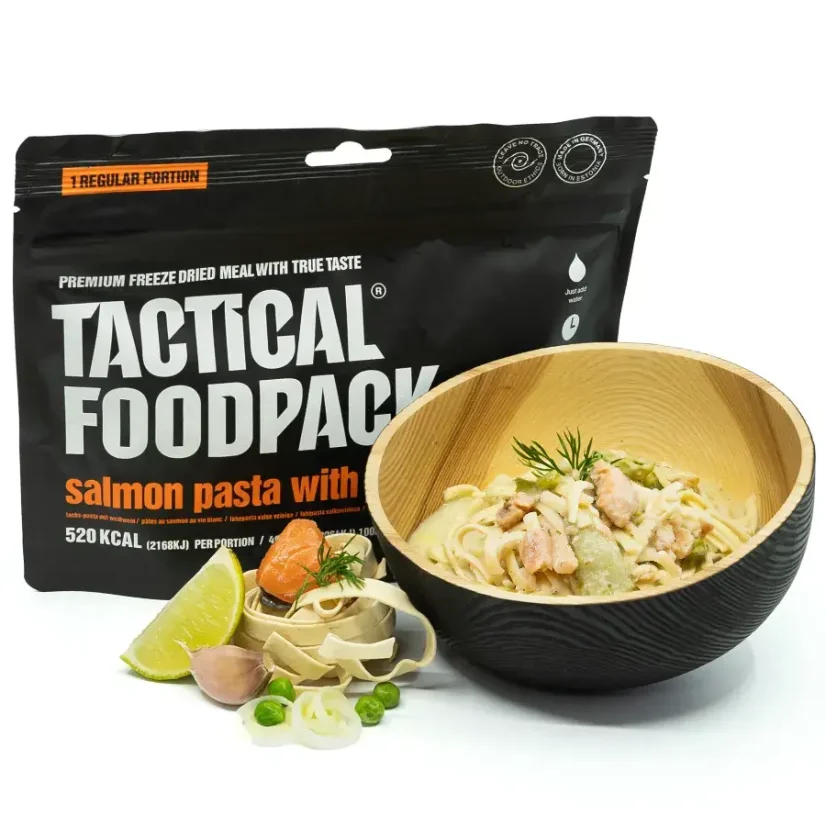 Tactical Foodpack Těstoviny s lososem, bílým vínem a parmazánem