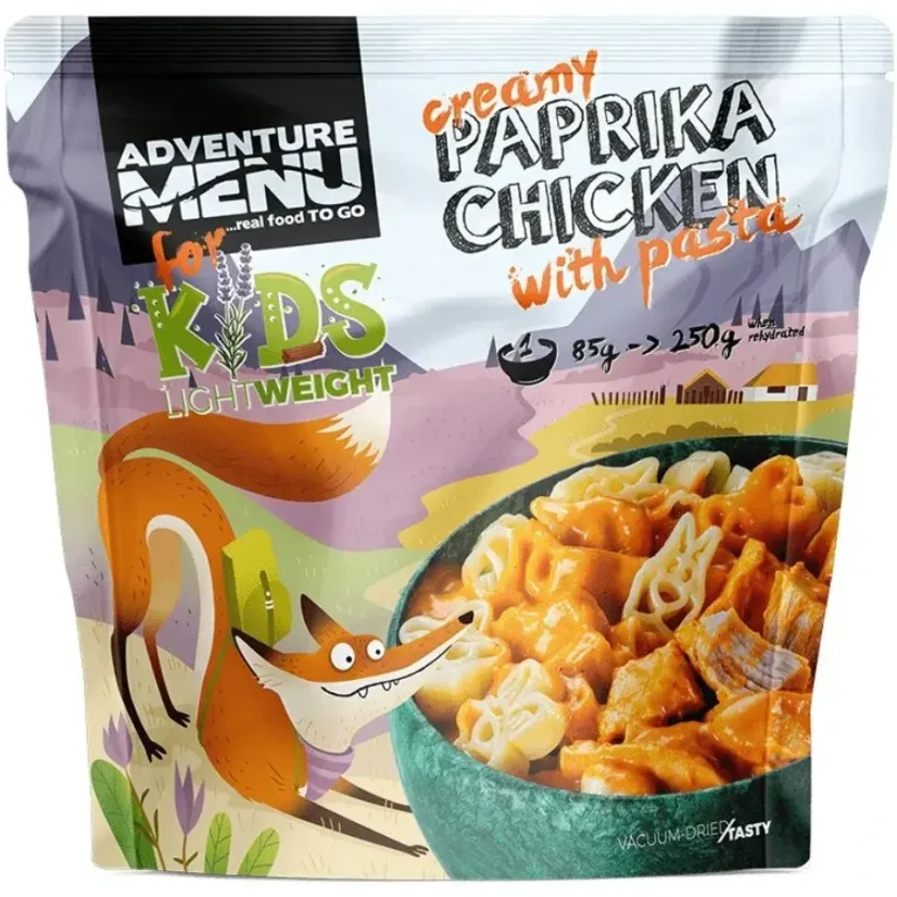 Adventure Menu Kurča na paprike s cestovinami pre deti