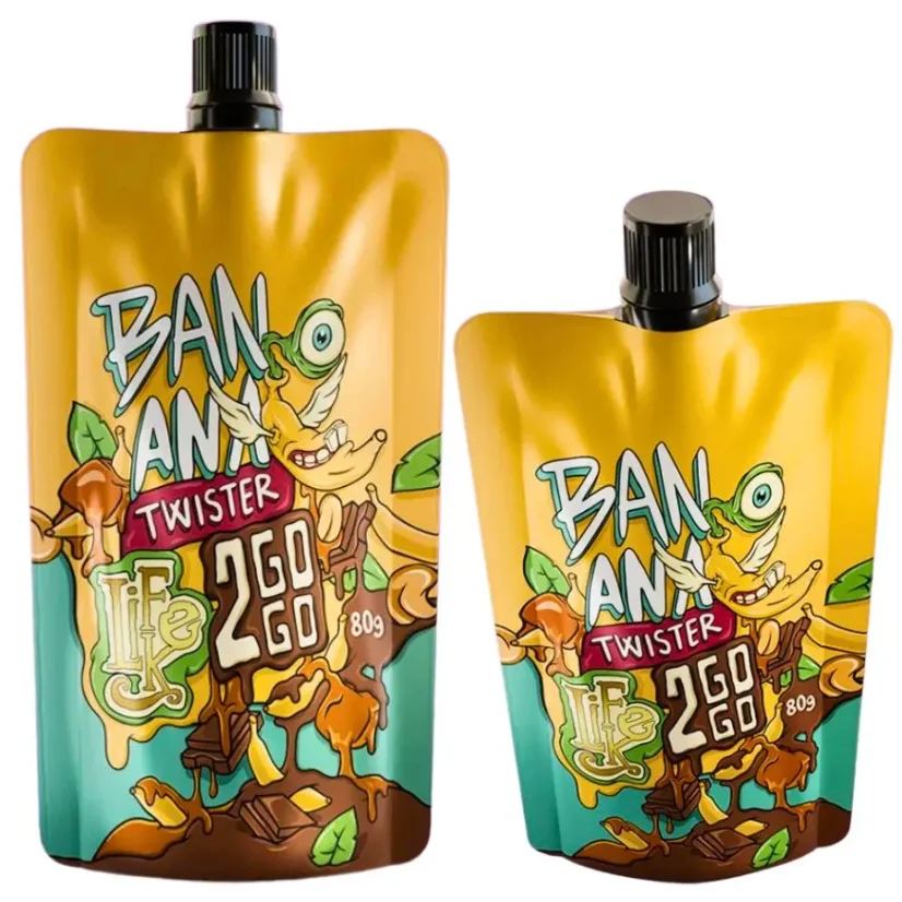 Ořechový krém v kapsičce LifeLike 2GOGO Banana twister