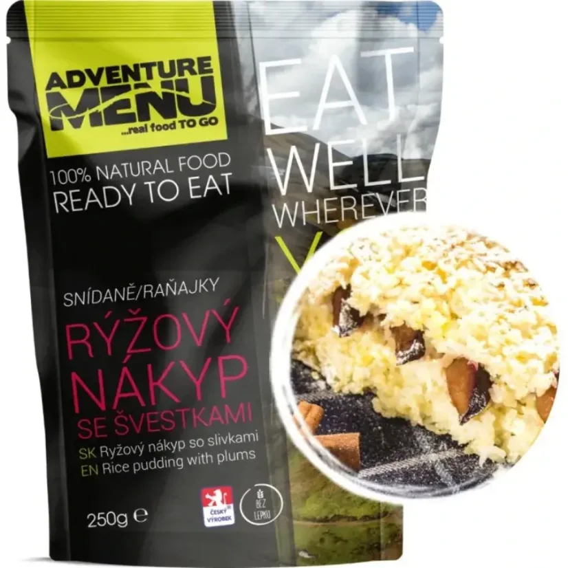 Adventure Menu Rýžový nákyp se švestkami