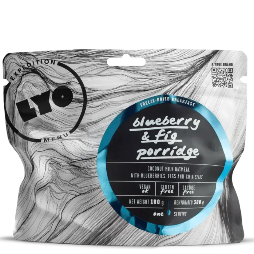 Lyofood Kokosová ovesná kaše s borůvkami, fíky a chia semínky